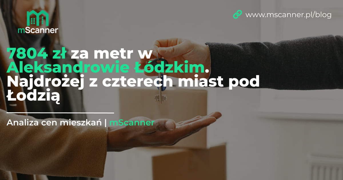 Ceny mieszkań w Aleksandrowie Łódzkim: 7804 zł za metr, czyli najdrożej z czterech miast pod Łodzią. Połowa aktów pochodzi z czterech nowych bloków