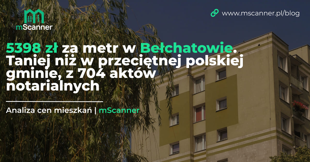 Ceny mieszkań w Bełchatowie: 5398 zł za metr, czyli taniej niż w przeciętnej polskiej gminie. Policzyliśmy 704 akty notarialne