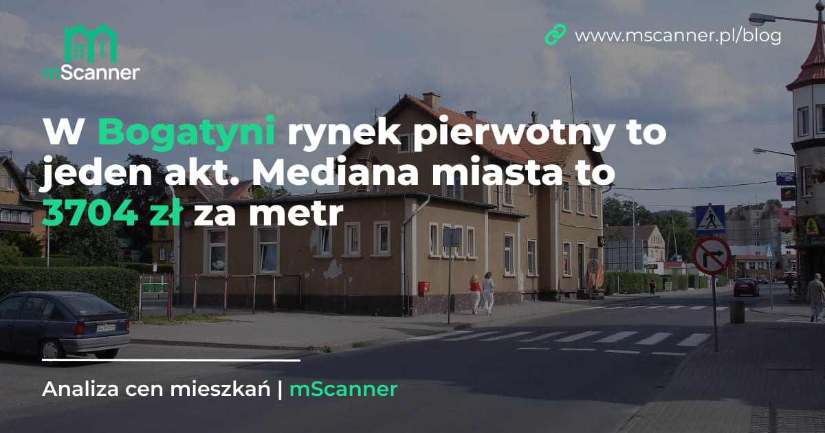 3704 zł za metr w Bogatyni, a rynek pierwotny to jeden akt