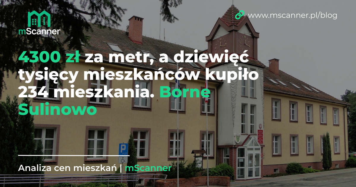 4300 zł za metr w Bornem Sulinowie, a dziewięć tysięcy mieszkańców kupiło 234 mieszkania