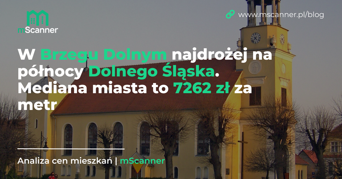 7262 zł za metr w Brzegu Dolnym, najdrożej na północy Dolnego Śląska