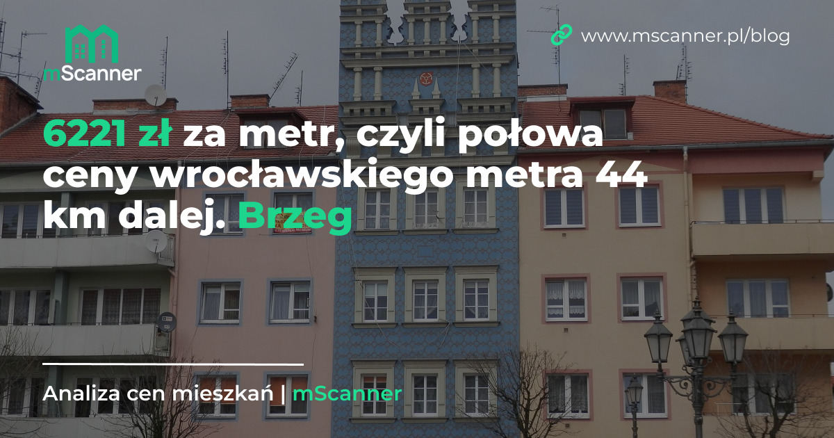 6221 zł za metr w Brzegu, czyli połowa ceny wrocławskiego metra 44 km dalej