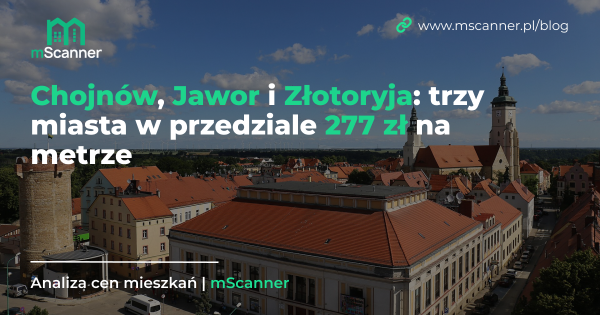 Chojnów, Jawor i Złotoryja: trzy miasta w przedziale 277 zł na metrze