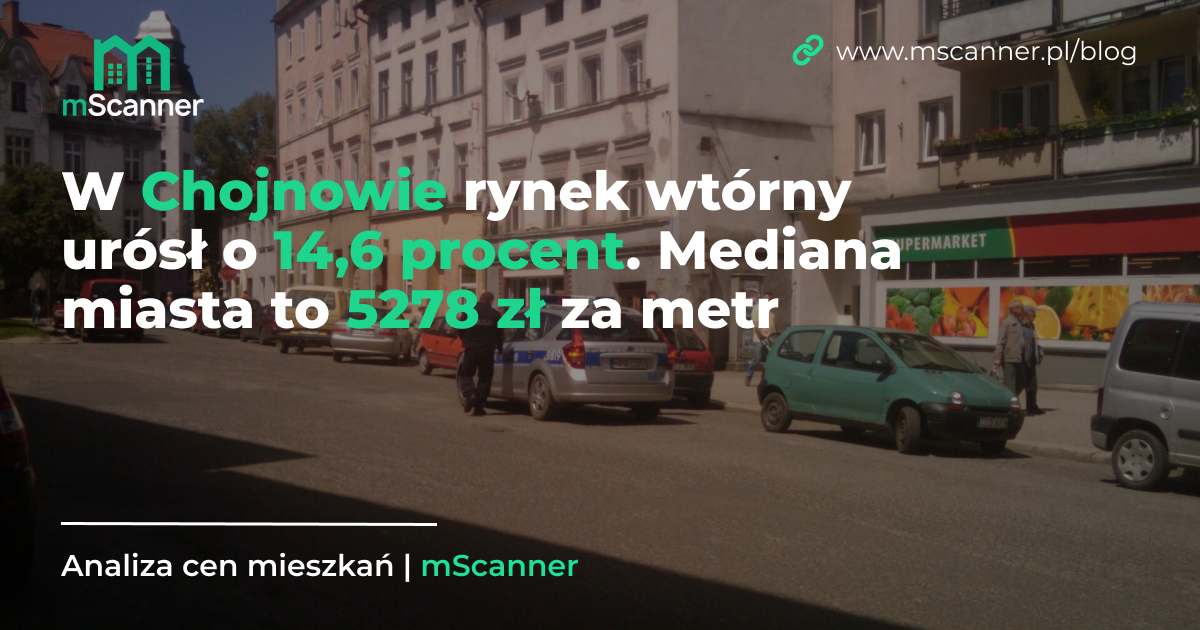 5278 zł za metr w Chojnowie, a rynek wtórny urósł o 14,6 procent