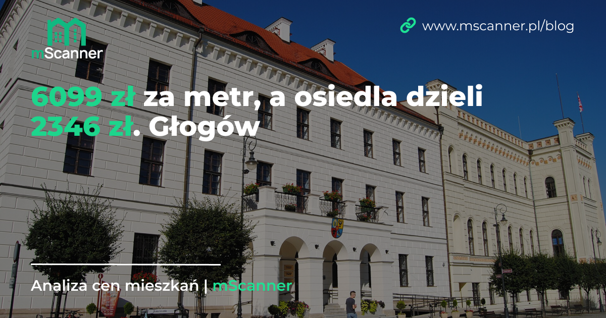 6099 zł za metr w Głogowie, a osiedla dzieli 2346 zł