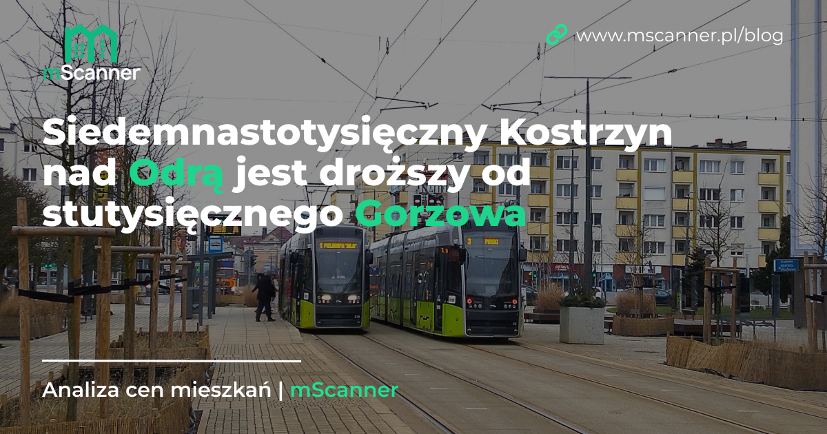 Siedemnastotysięczny Kostrzyn nad Odrą jest droższy od stutysięcznego Gorzowa