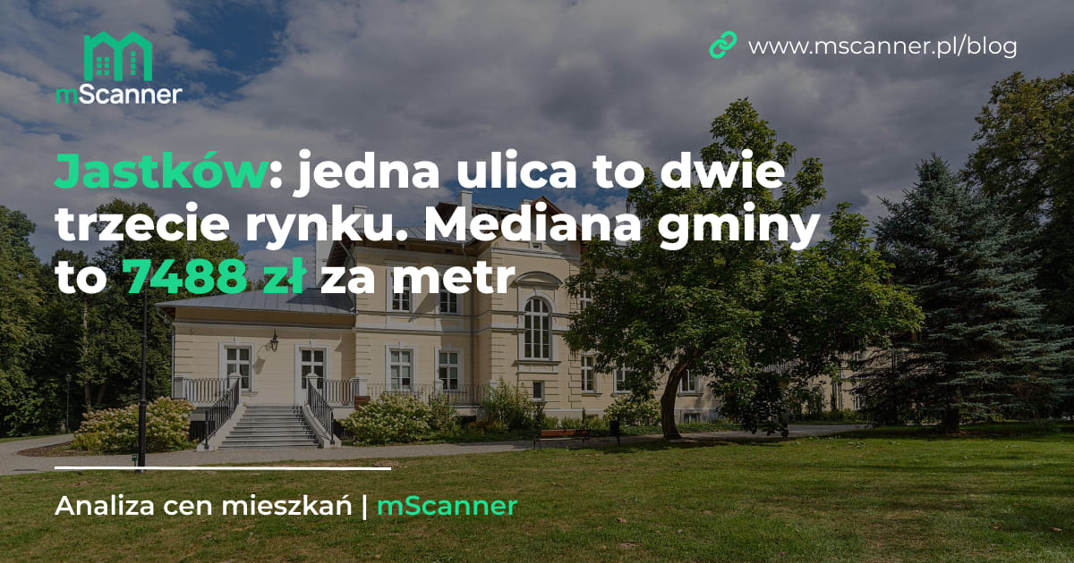 7488 zł za metr w gminie Jastków, a jedna ulica to dwie trzecie rynku