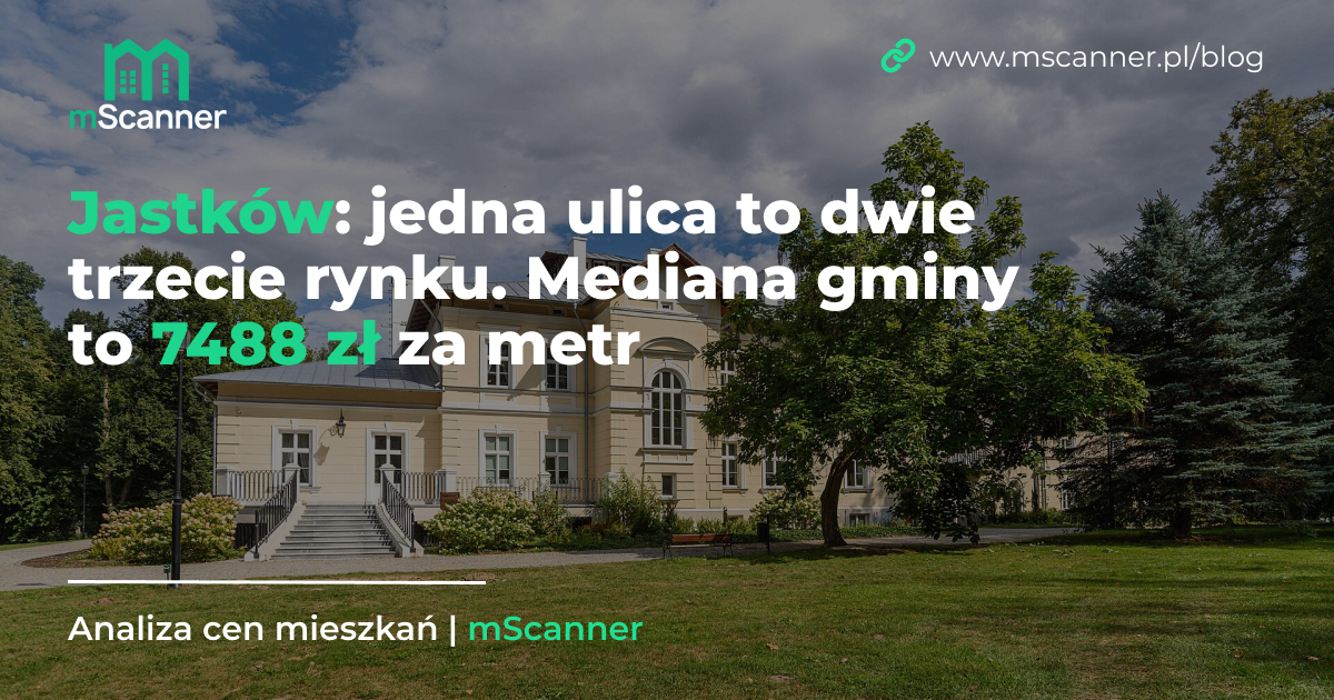 7488 zł za metr w gminie Jastków, a jedna ulica to dwie trzecie rynku