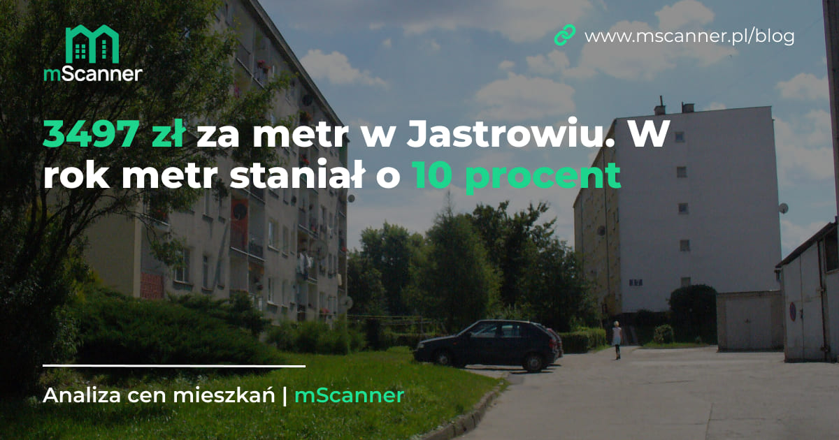 3497 zł za metr w Jastrowiu, a w rok metr staniał o 10 procent