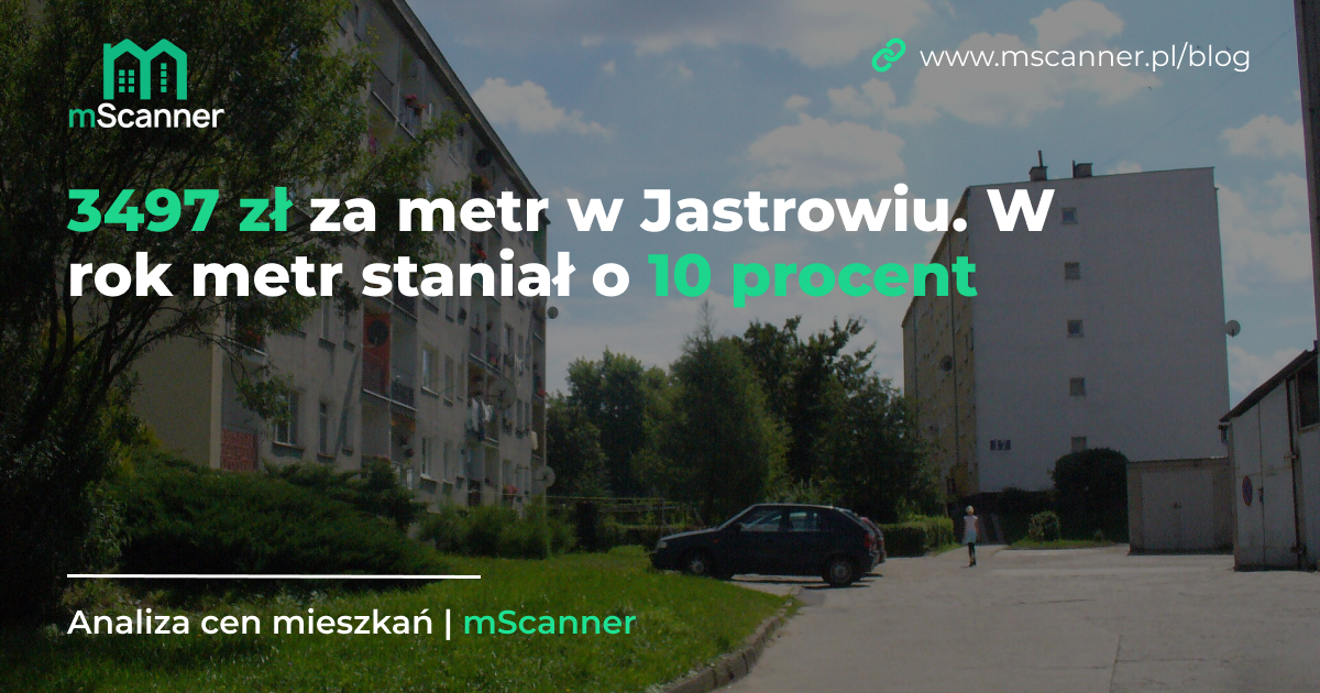 3497 zł za metr w Jastrowiu, a w rok metr staniał o 10 procent