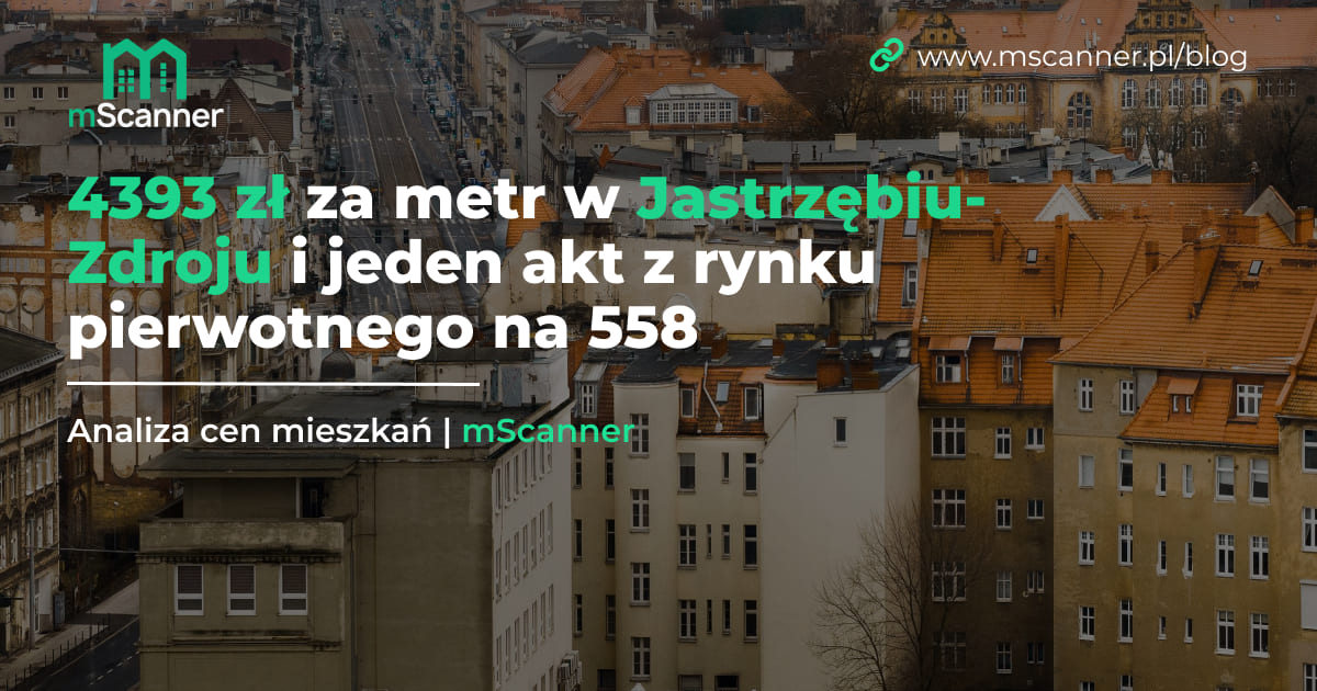 4393 zł za metr w Jastrzębiu-Zdroju i jeden akt z rynku pierwotnego na 558