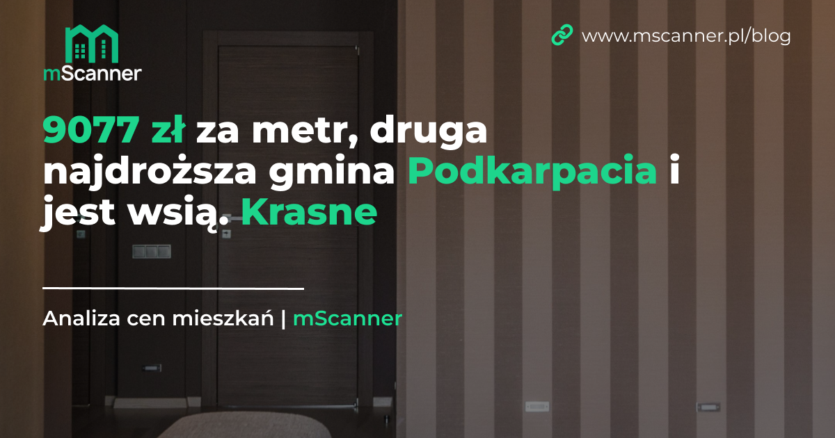 9077 zł za metr, druga najdroższa gmina Podkarpacia i jest wsią. Krasne