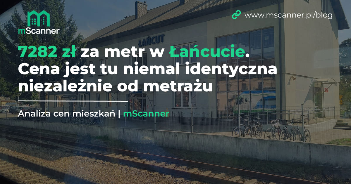 7282 zł za metr w Łańcucie. Cena jest tu niemal identyczna niezależnie od metrażu