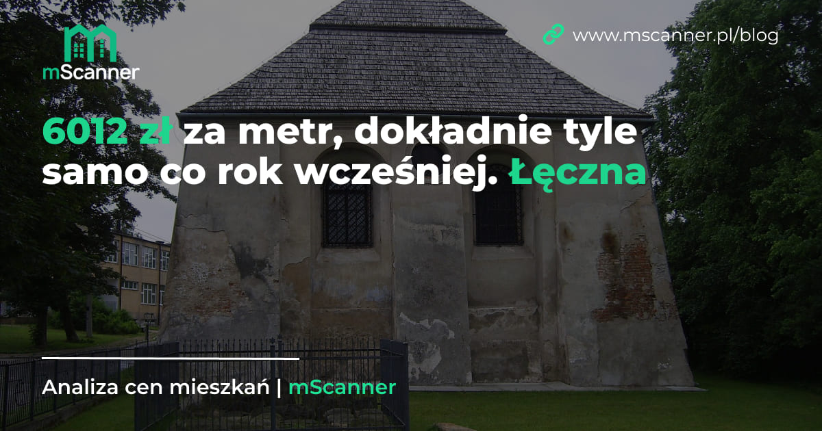 6012 zł za metr w Łęcznej, dokładnie tyle samo co rok wcześniej