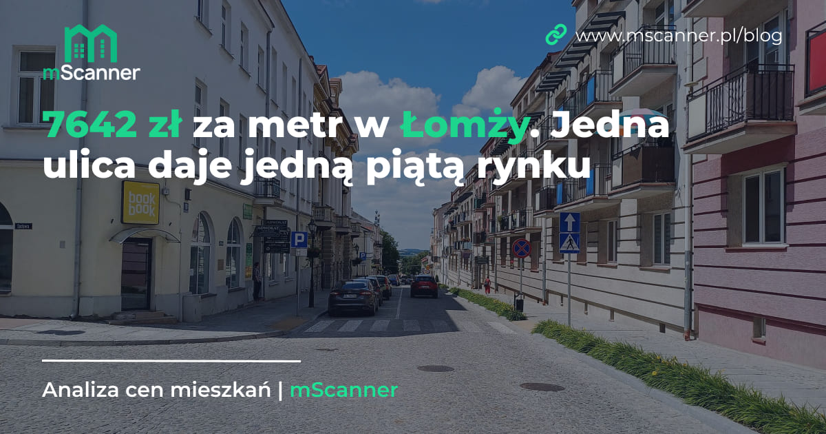 7642 zł za metr w Łomży, a jedna ulica daje jedną piątą rynku