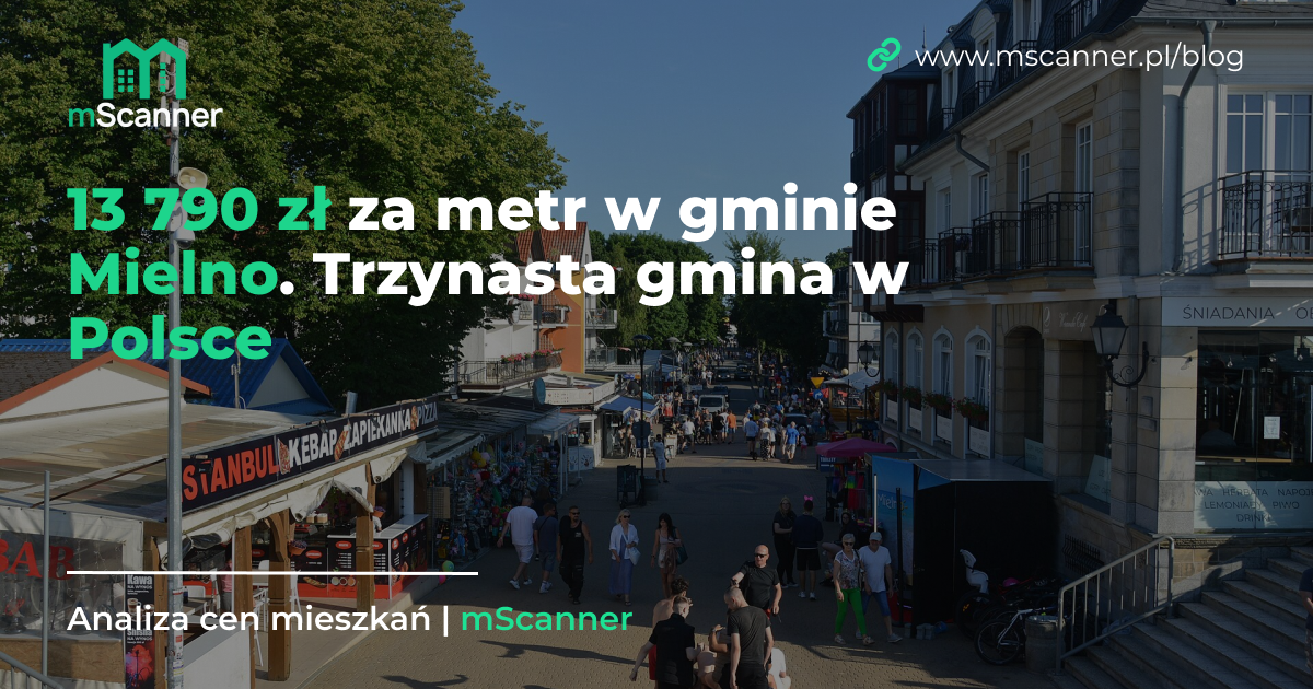 13 790 zł za metr w gminie Mielno, trzynasta gmina w Polsce