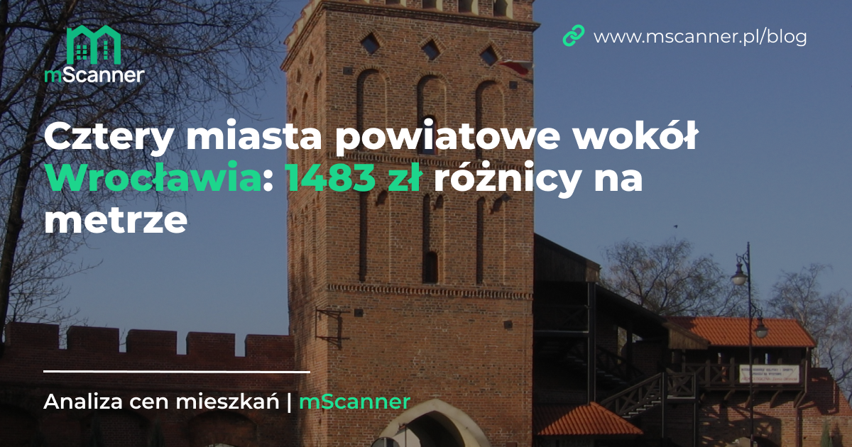 Cztery miasta powiatowe wokół Wrocławia: 1483 zł różnicy na metrze
