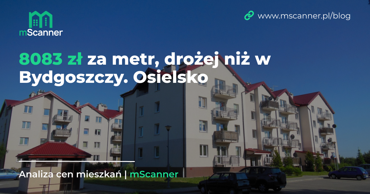 8083 zł za metr w gminie Osielsko, drożej niż w Bydgoszczy
