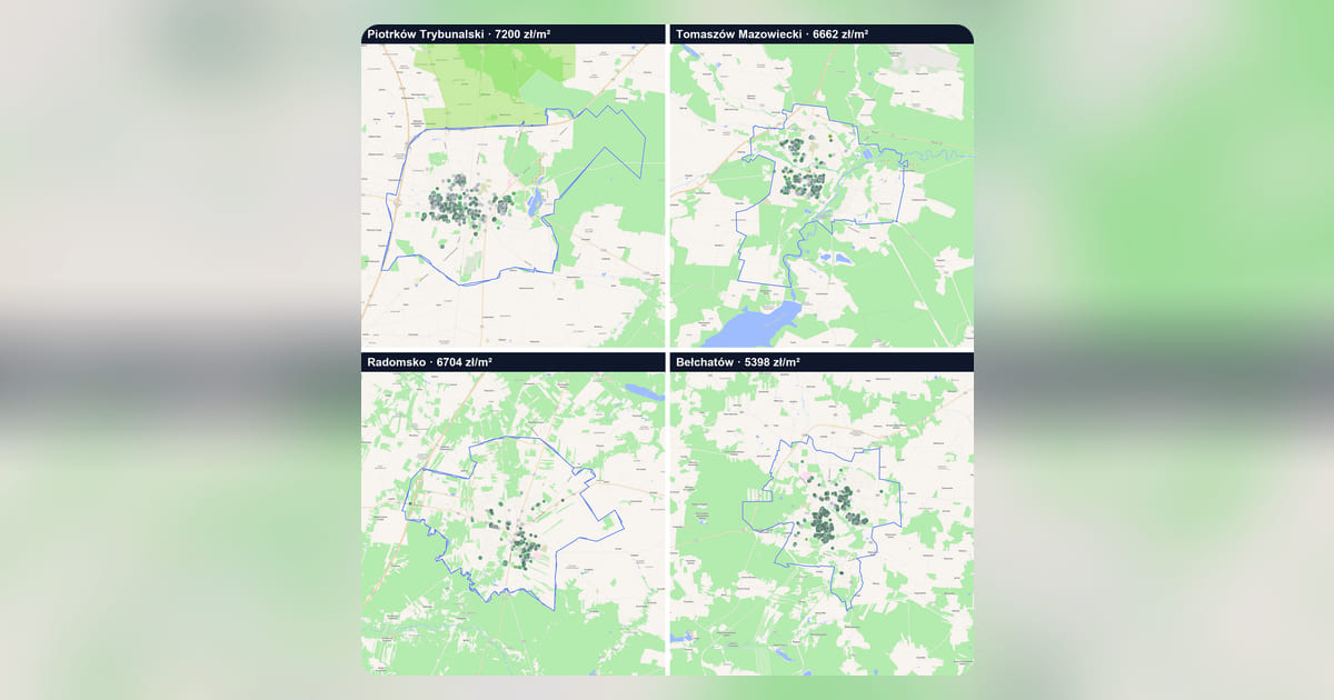 Piotrków, Tomaszów, Bełchatów i Radomsko: cztery miasta w promieniu 50 kilometrów i 1700 zł różnicy na metrze