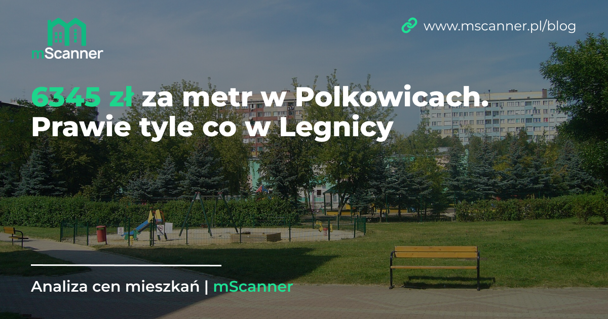 6345 zł za metr w Polkowicach, prawie tyle co w Legnicy