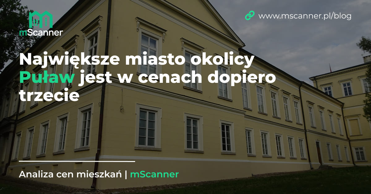 Największe miasto okolicy Puław jest w cenach dopiero trzecie