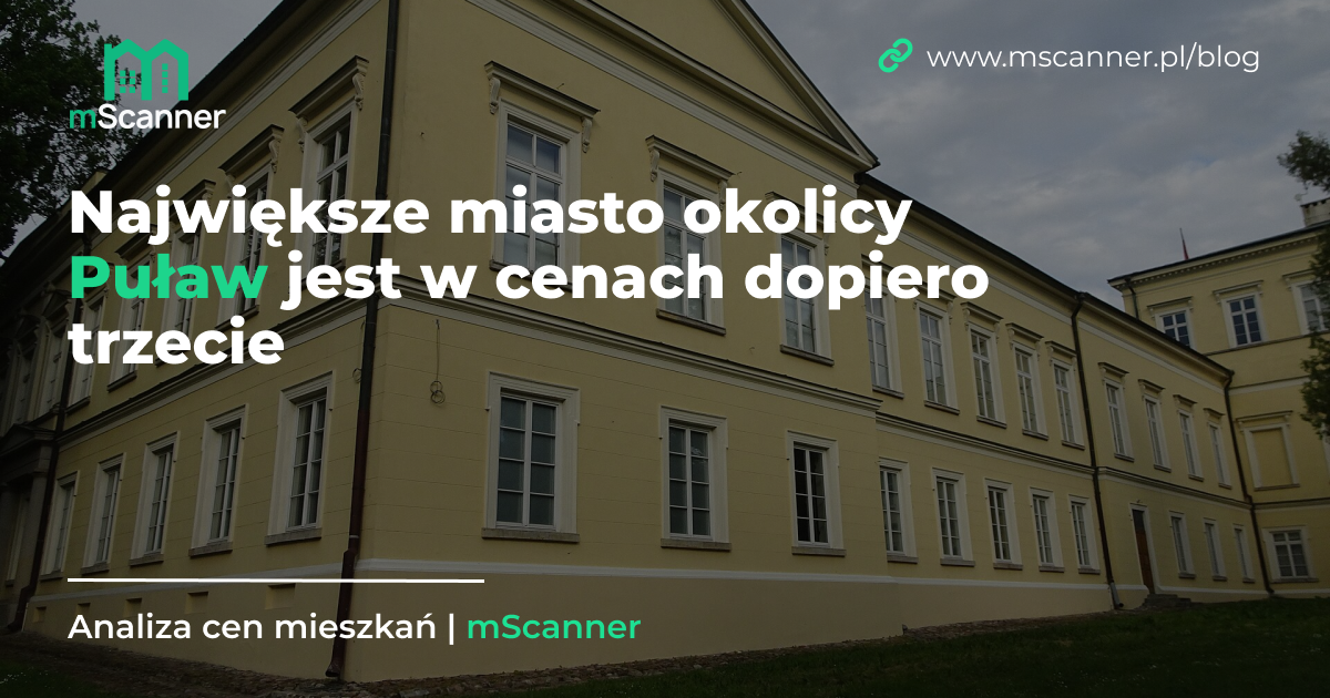 Największe miasto okolicy Puław jest w cenach dopiero trzecie