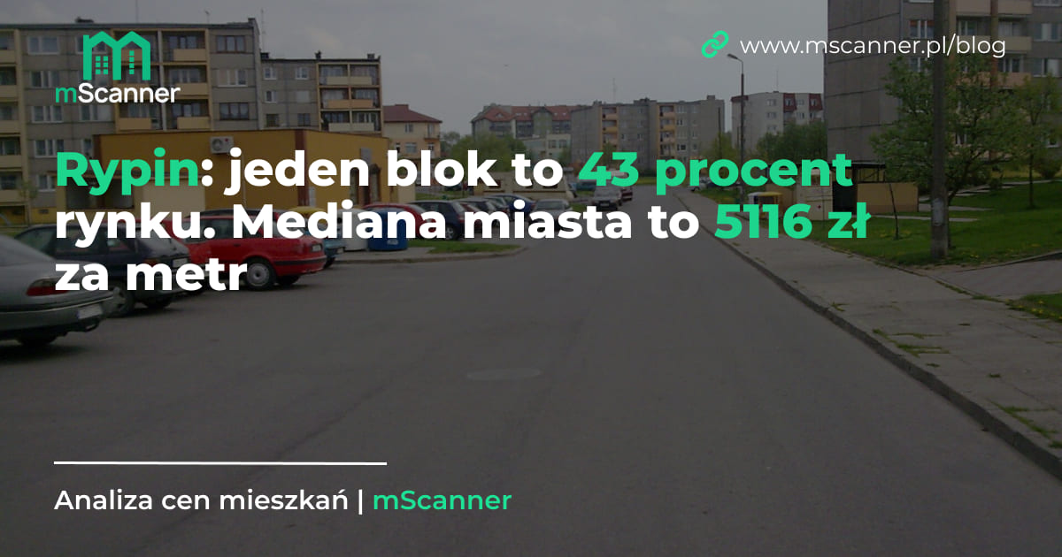 5116 zł za metr w Rypinie, a jeden blok to 43 procent rynku