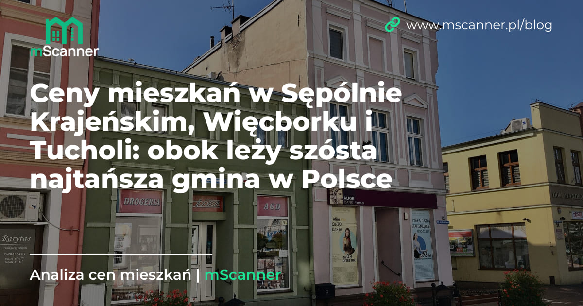 Ceny mieszkań w Sępólnie Krajeńskim, Więcborku i Tucholi: obok leży szósta najtańsza gmina w Polsce