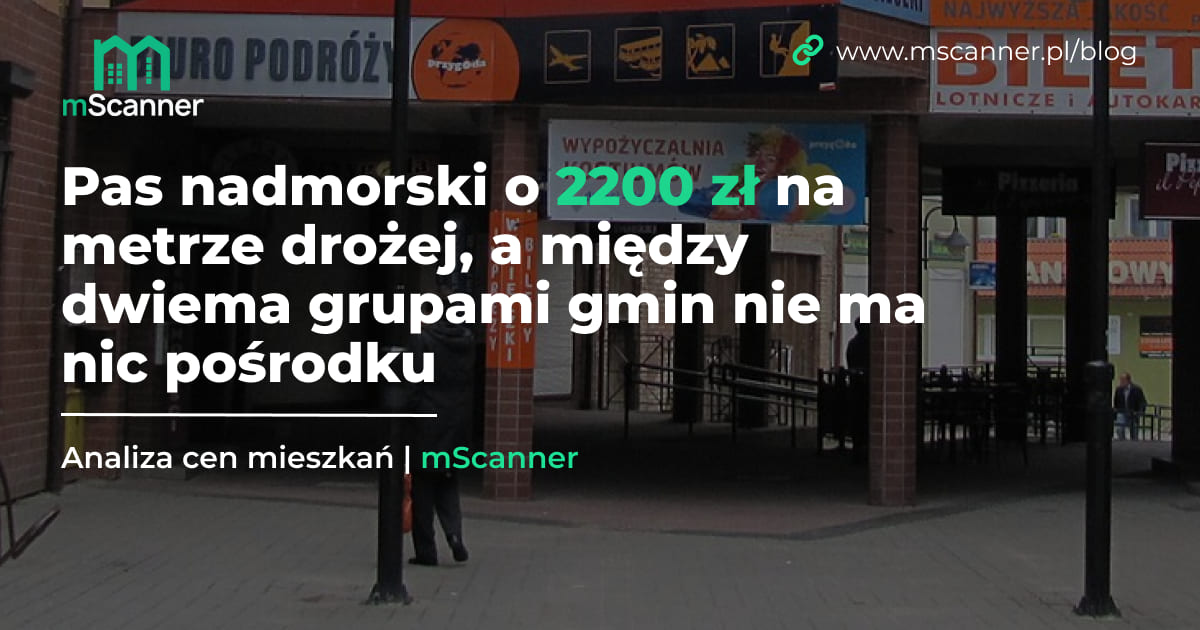 Pas nadmorski o 2200 zł na metrze drożej, a między dwiema grupami gmin nie ma nic pośrodku