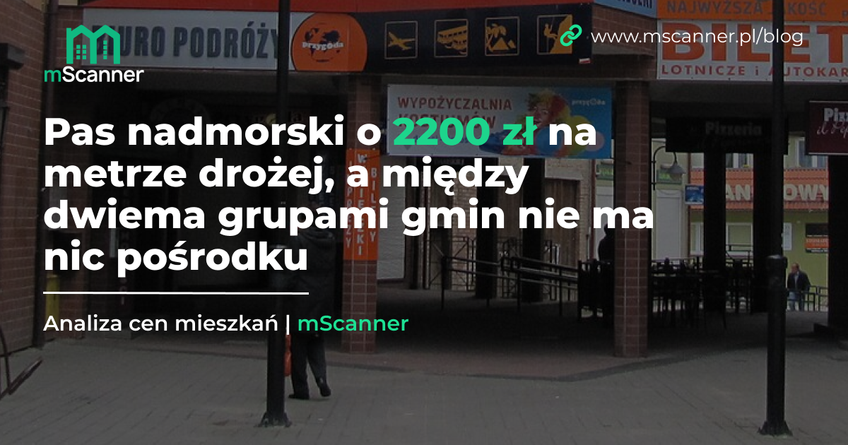 Pas nadmorski o 2200 zł na metrze drożej, a między dwiema grupami gmin nie ma nic pośrodku
