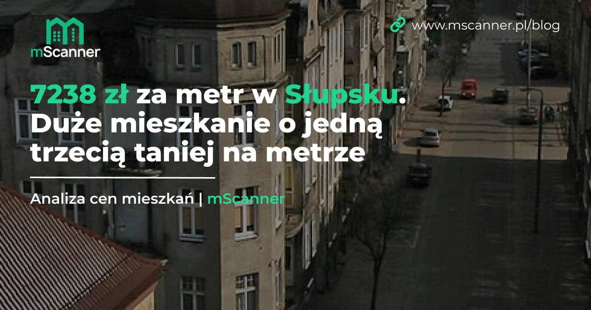 7238 zł za metr w Słupsku. Duże mieszkanie o jedną trzecią taniej na metrze