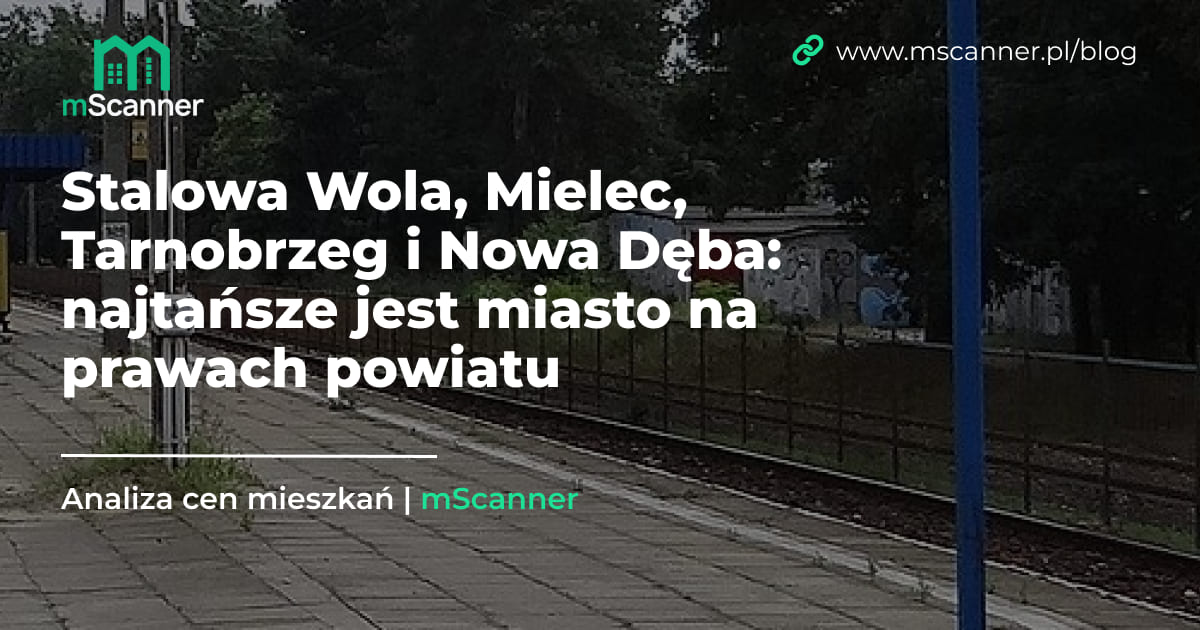 Stalowa Wola, Mielec, Tarnobrzeg i Nowa Dęba: najtańsze jest miasto na prawach powiatu