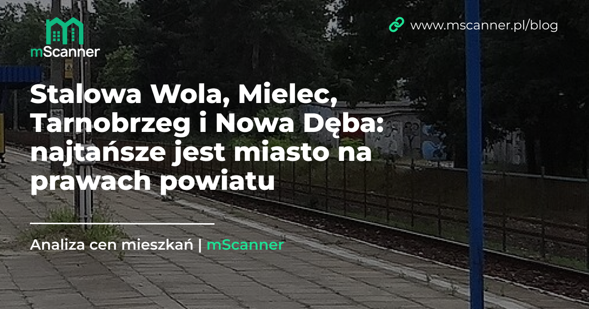Stalowa Wola, Mielec, Tarnobrzeg i Nowa Dęba: najtańsze jest miasto na prawach powiatu