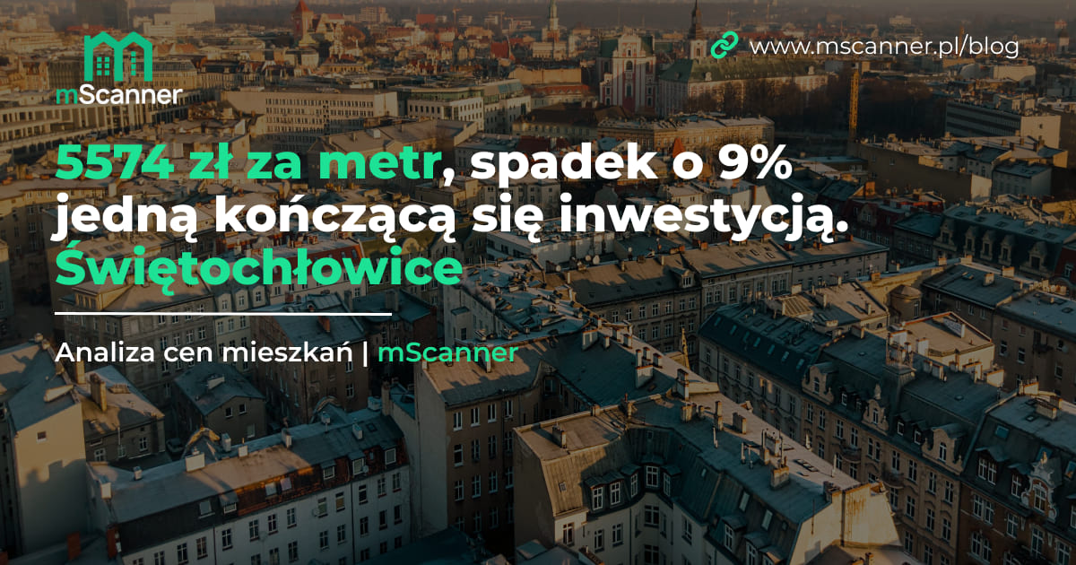 5574 zł za metr w Świętochłowicach, a spadek o 9 procent to jedna kończąca się inwestycja