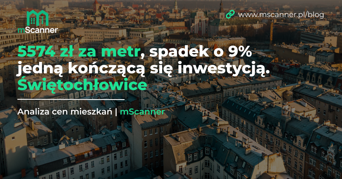5574 zł za metr w Świętochłowicach, a spadek o 9 procent to jedna kończąca się inwestycja