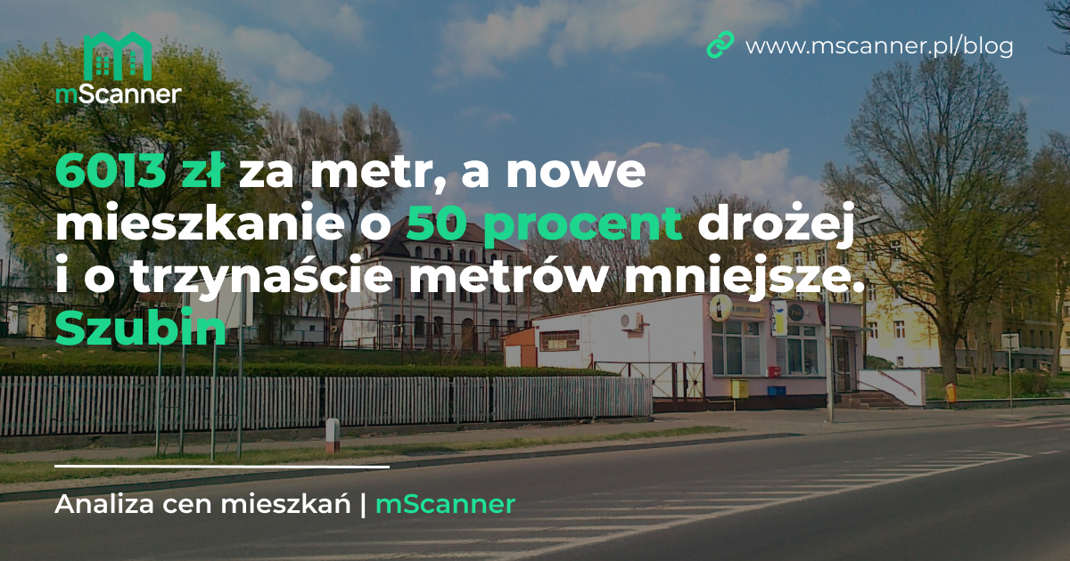 6013 zł za metr w gminie Szubin, a nowe mieszkanie o 50 procent drożej i o trzynaście metrów mniejsze