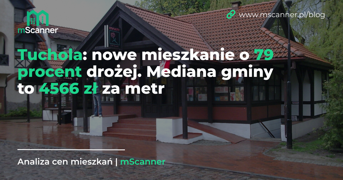 4566 zł za metr w gminie Tuchola, a nowe mieszkanie o 79 procent drożej