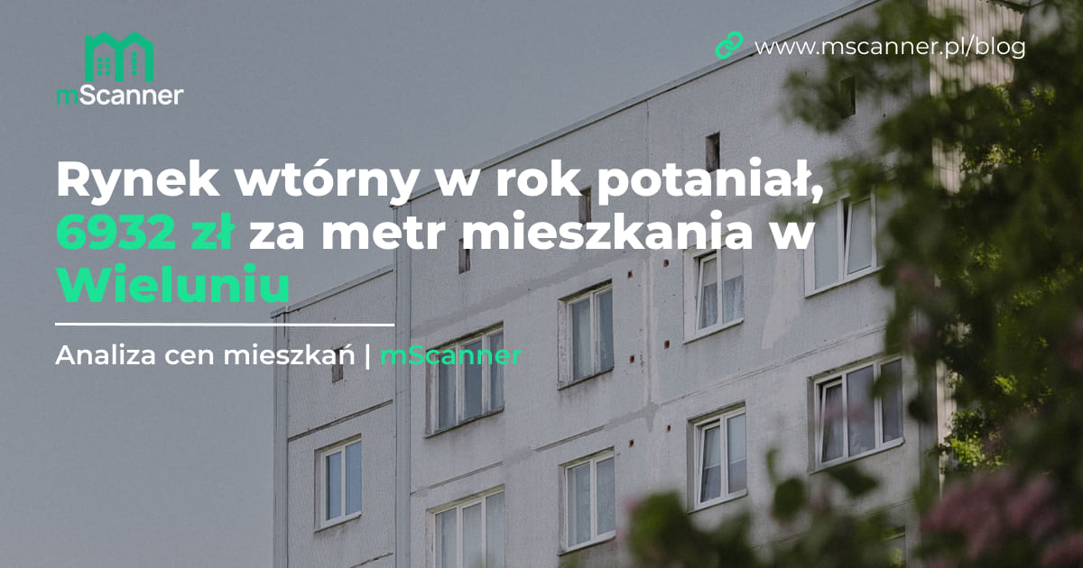 6932 zł za metr w Wieluniu, a mieszkania z rynku wtórnego w rok potaniały o 6 procent