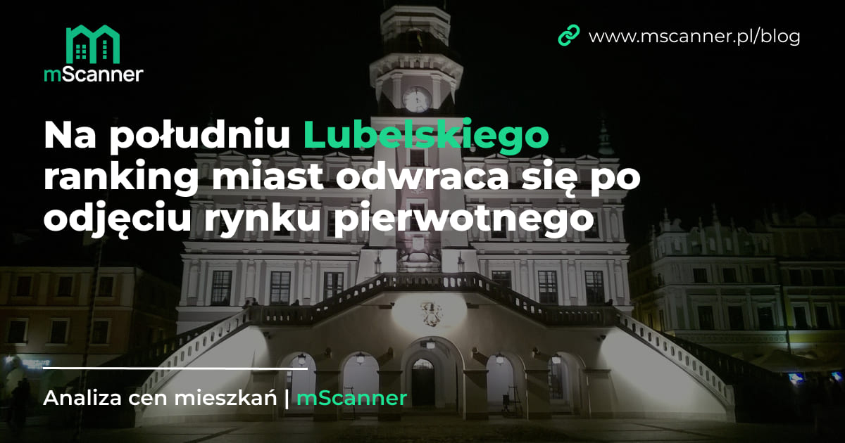 Na południu Lubelskiego ranking miast odwraca się po odjęciu rynku pierwotnego