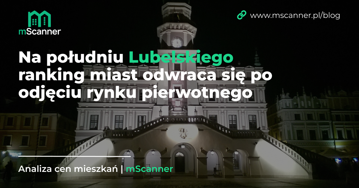 Na południu Lubelskiego ranking miast odwraca się po odjęciu rynku pierwotnego